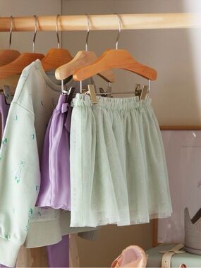 Carter's Pastel Teal Ballet Sweatshirt with Tulle/Sparkly Matching Tutu